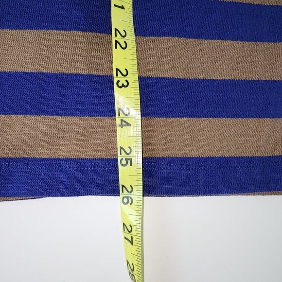 NWOT Burberry Brit Brown & Blue Striped Short Sleeve Knit Top Sz S - Picture 7 of 8